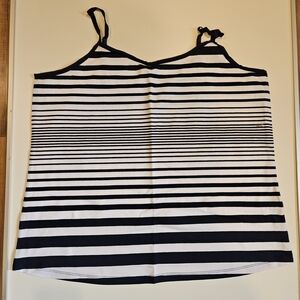 NWT Lane Bryant Navy and White Stripe Women's Tank Top Camisole Size 18/20